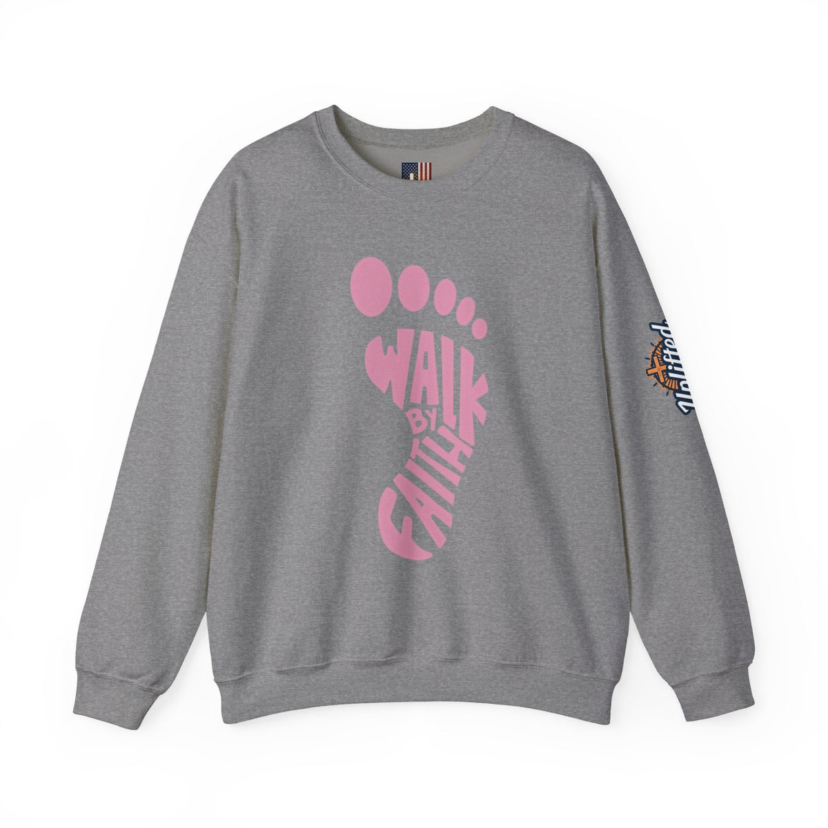 Walk By Faith Footprint Sweatshirt Printify