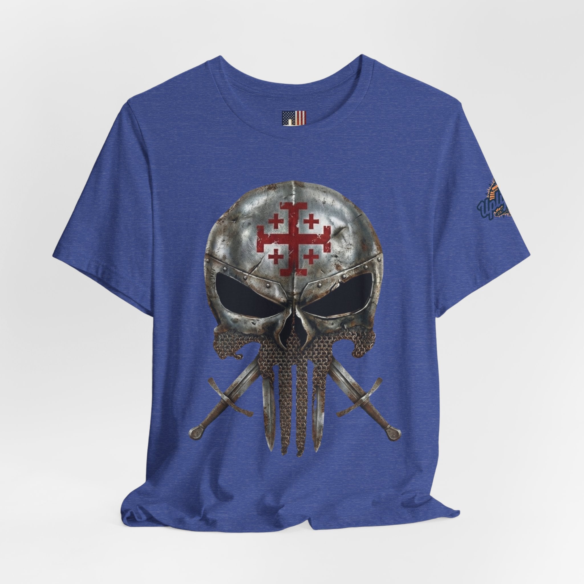 Crusader Knight Christian Skull T-shirt - Warrior Armor of God T-shirt Printify