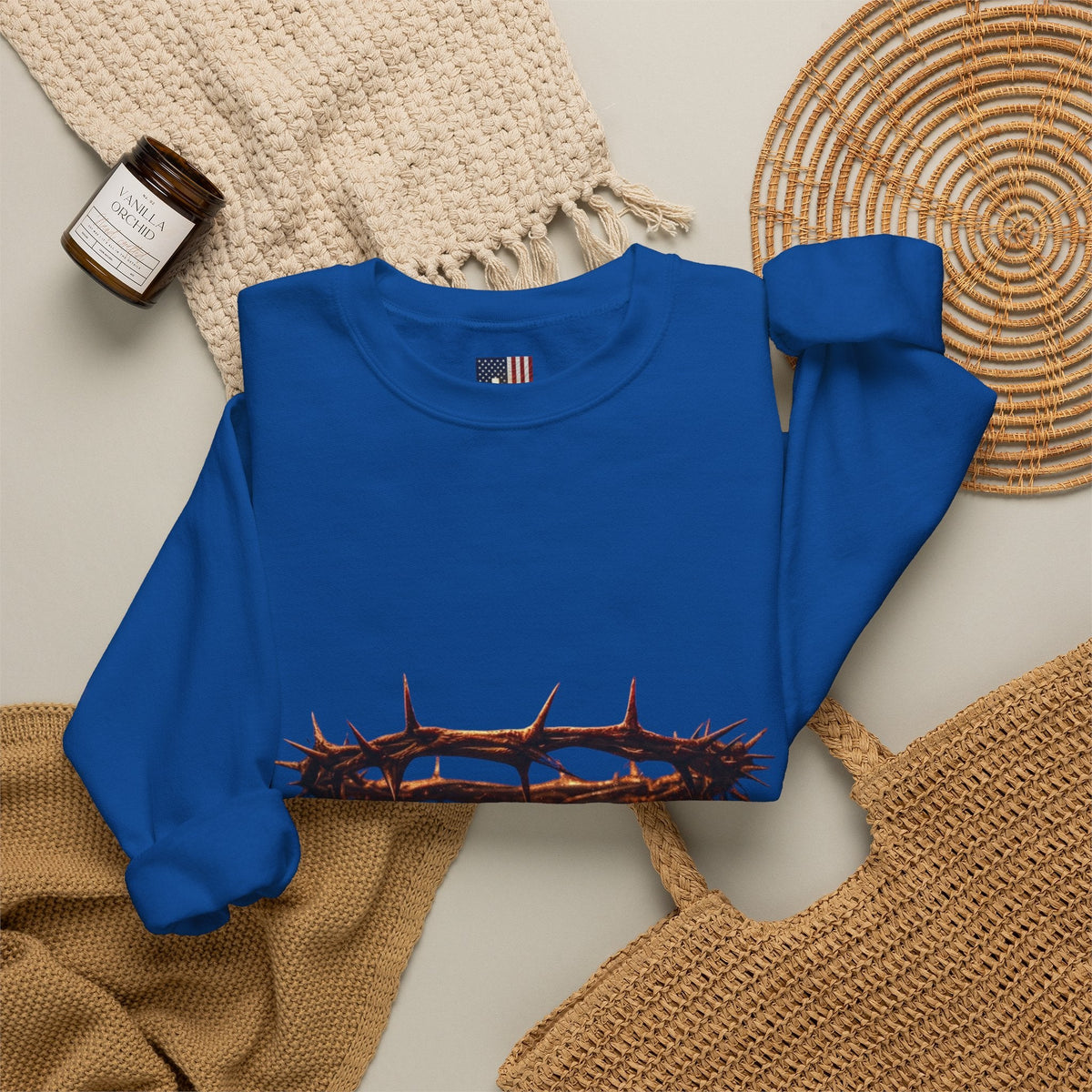 It Is Finished Crown of Thorns Sweatshirt — Christian John 19:30 Faith Sweatshirt Printify