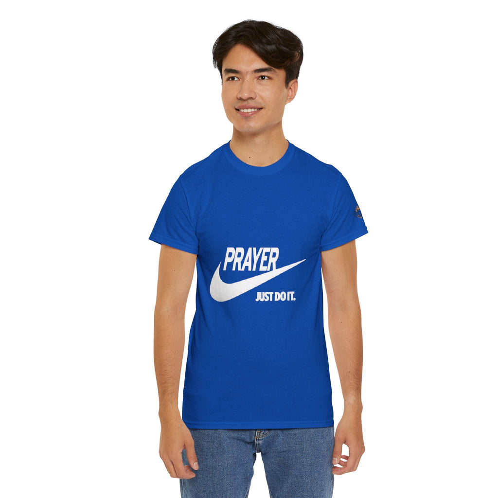 Prayer Just Do It T-shirt - Funny Christian Nike Parody T-shirt - Faith Gear Printify