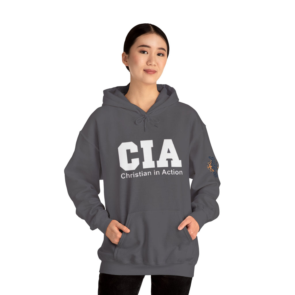 CIA Christian in Action Hoodie - Funny Faith Parody Hoodie - Mission Ready Apparel Printify
