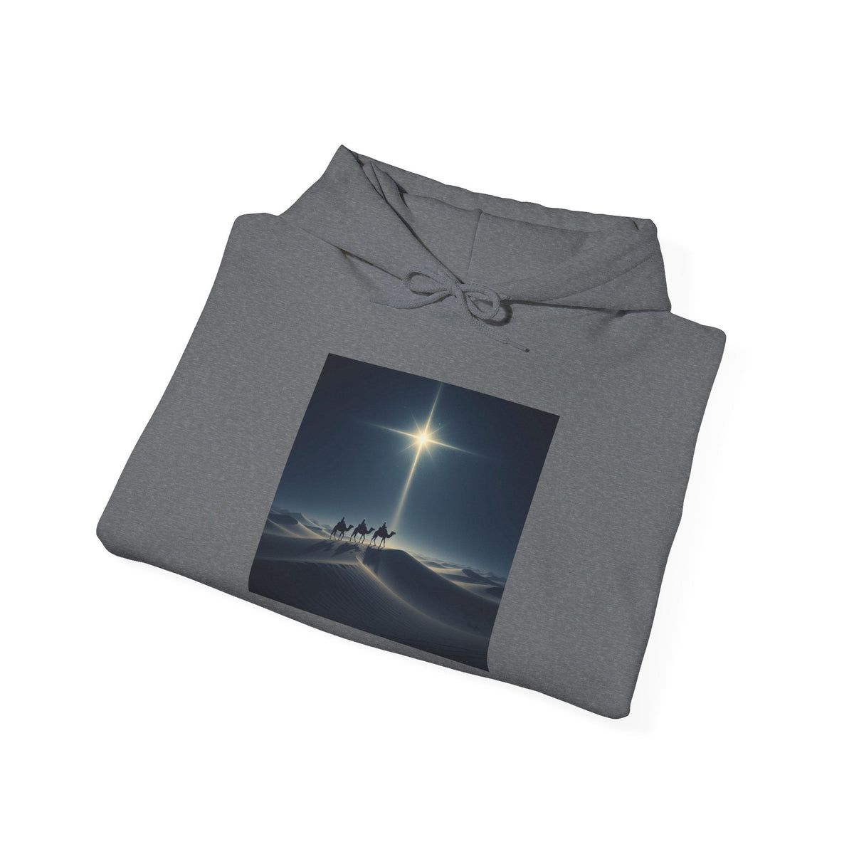 3 Wise Men Hoodie – Magi Camels Nativity Journey Christian Christmas Sweatshirt for Epiphany Faith & Holy Night Printify