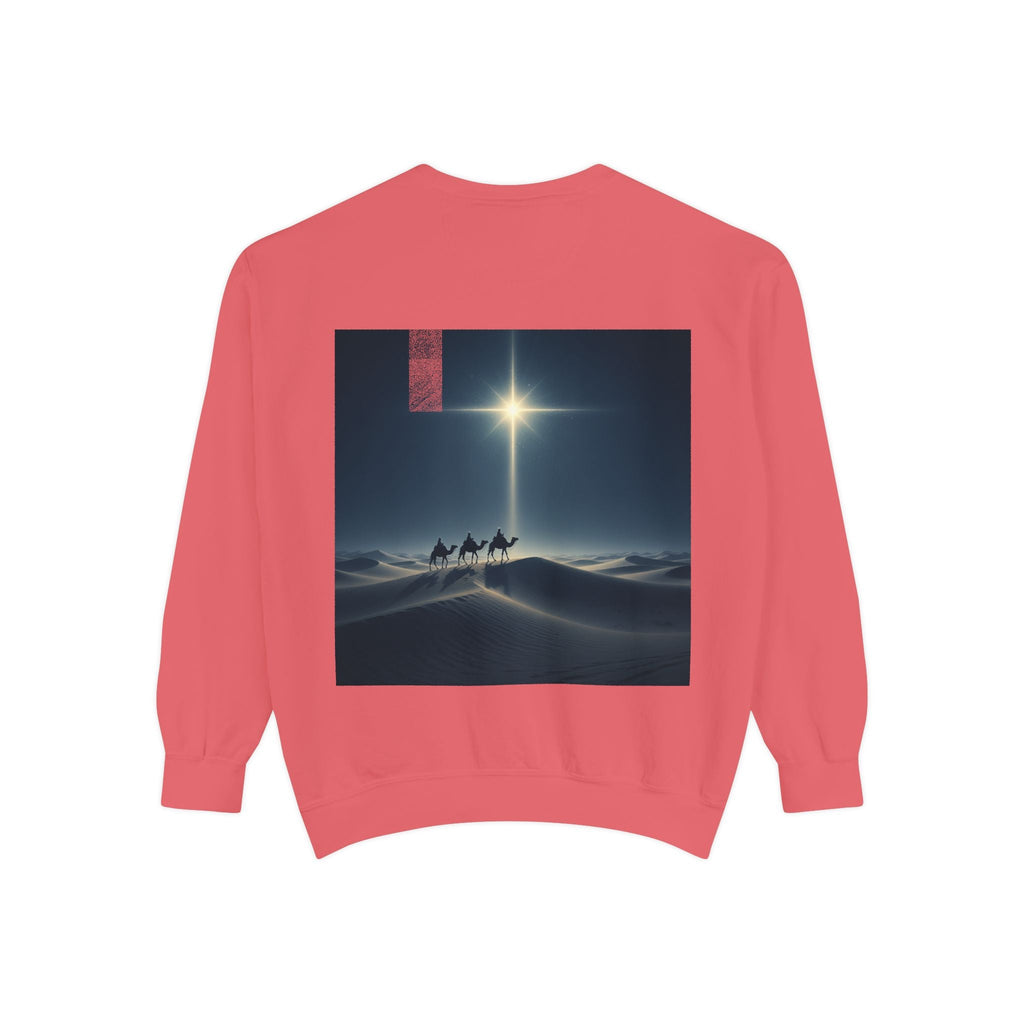 3 Wise Men Sweatshirt – Magi Camels Nativity Journey Christian Christmas Sweatshirt for Epiphany Faith & Holy Night Printify