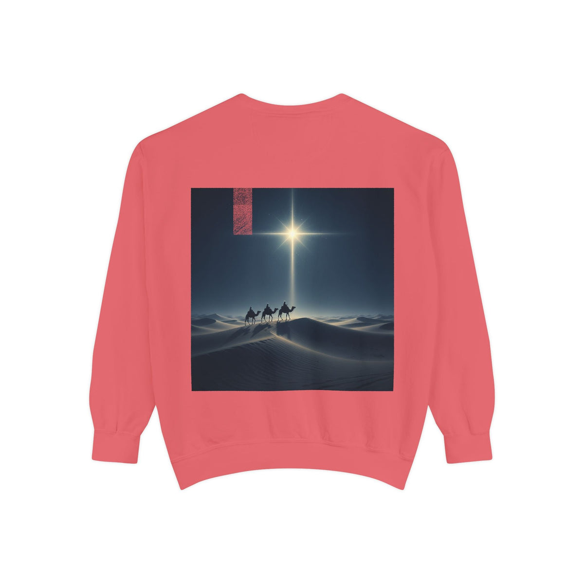 3 Wise Men Sweatshirt – Magi Camels Nativity Journey Christian Christmas Sweatshirt for Epiphany Faith & Holy Night Printify