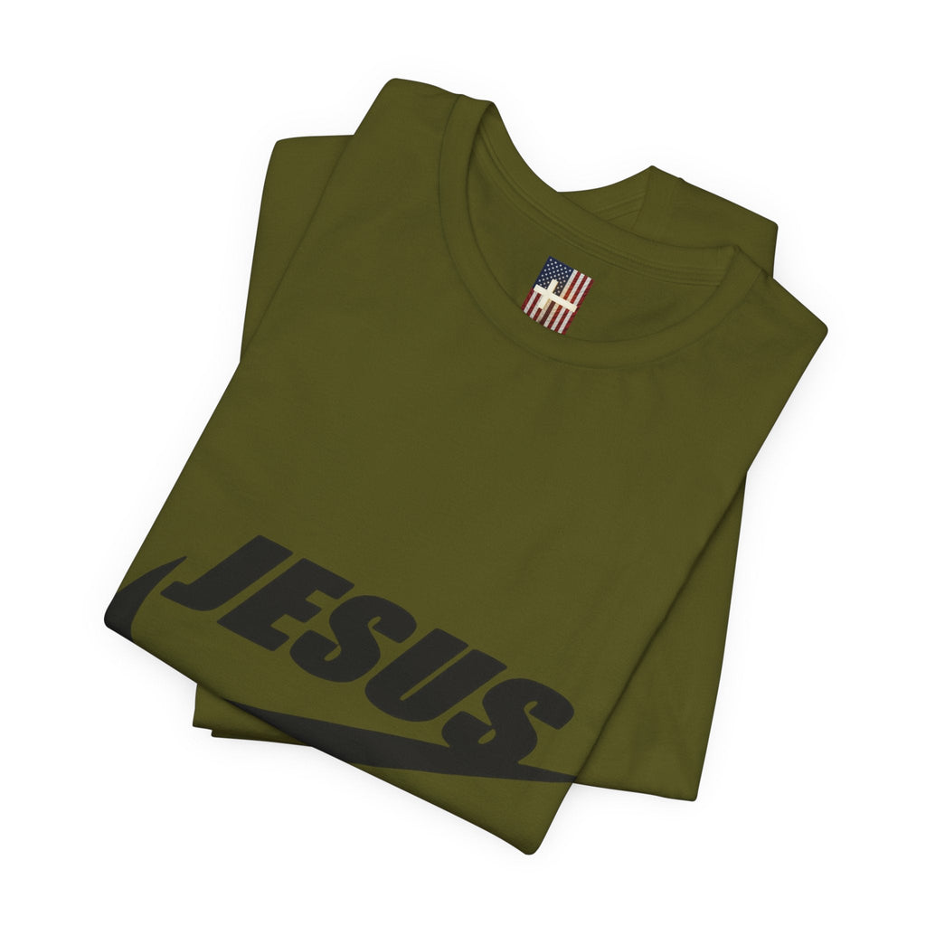Jesus Did It T-shirt - Funny Christian Parody T-shirt - Faith & Victory Apparel Printify