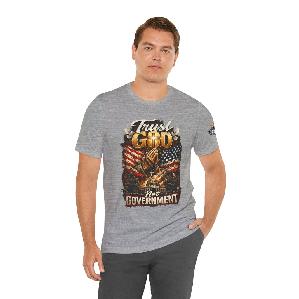 Trust God Not Government T-Shirt — Vintage Patriotic Christian Tee Printify