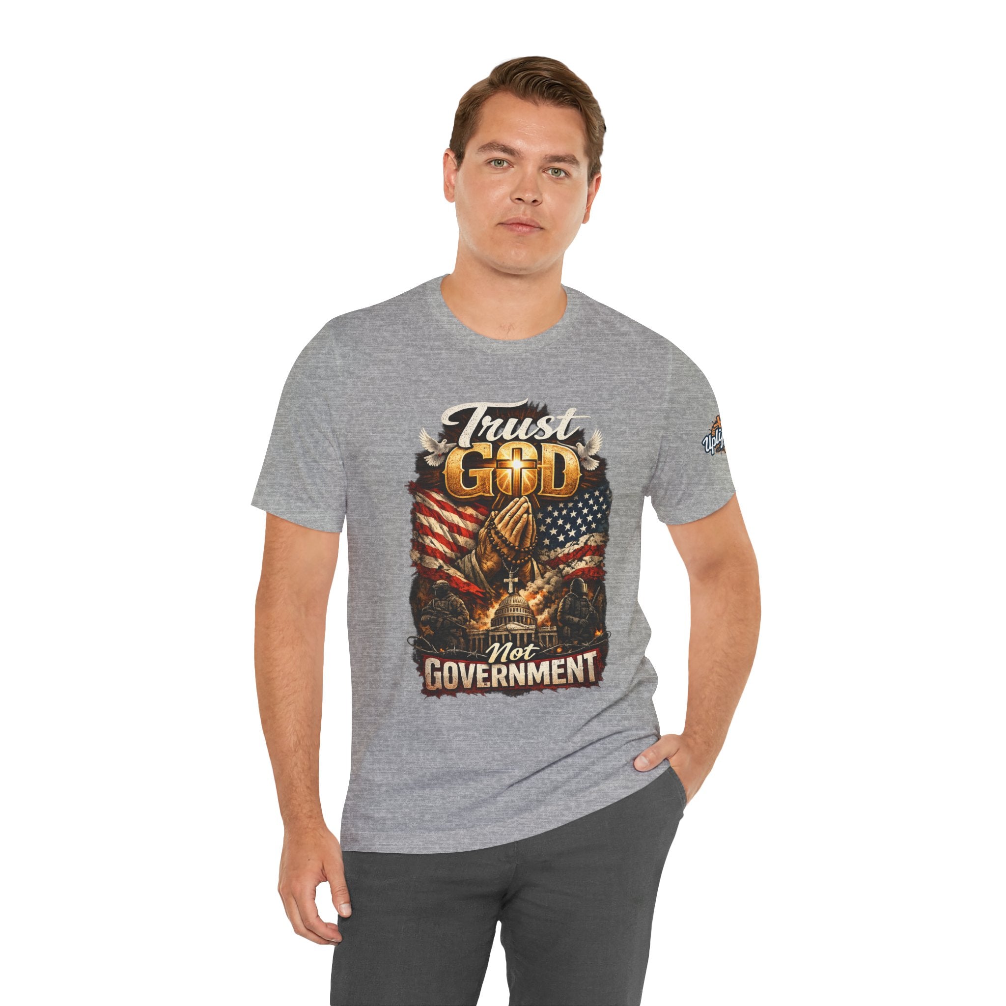 Trust God Not Government T-Shirt — Vintage Patriotic Christian Tee Printify