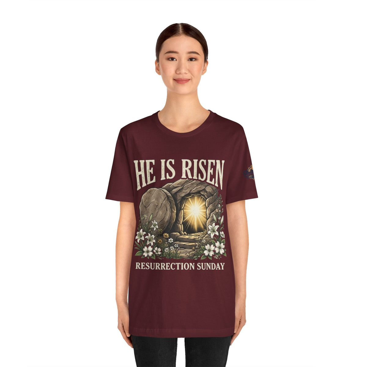 He Is Risen T-Shirt — Jesus Christ Resurrection Easter Tee Printify
