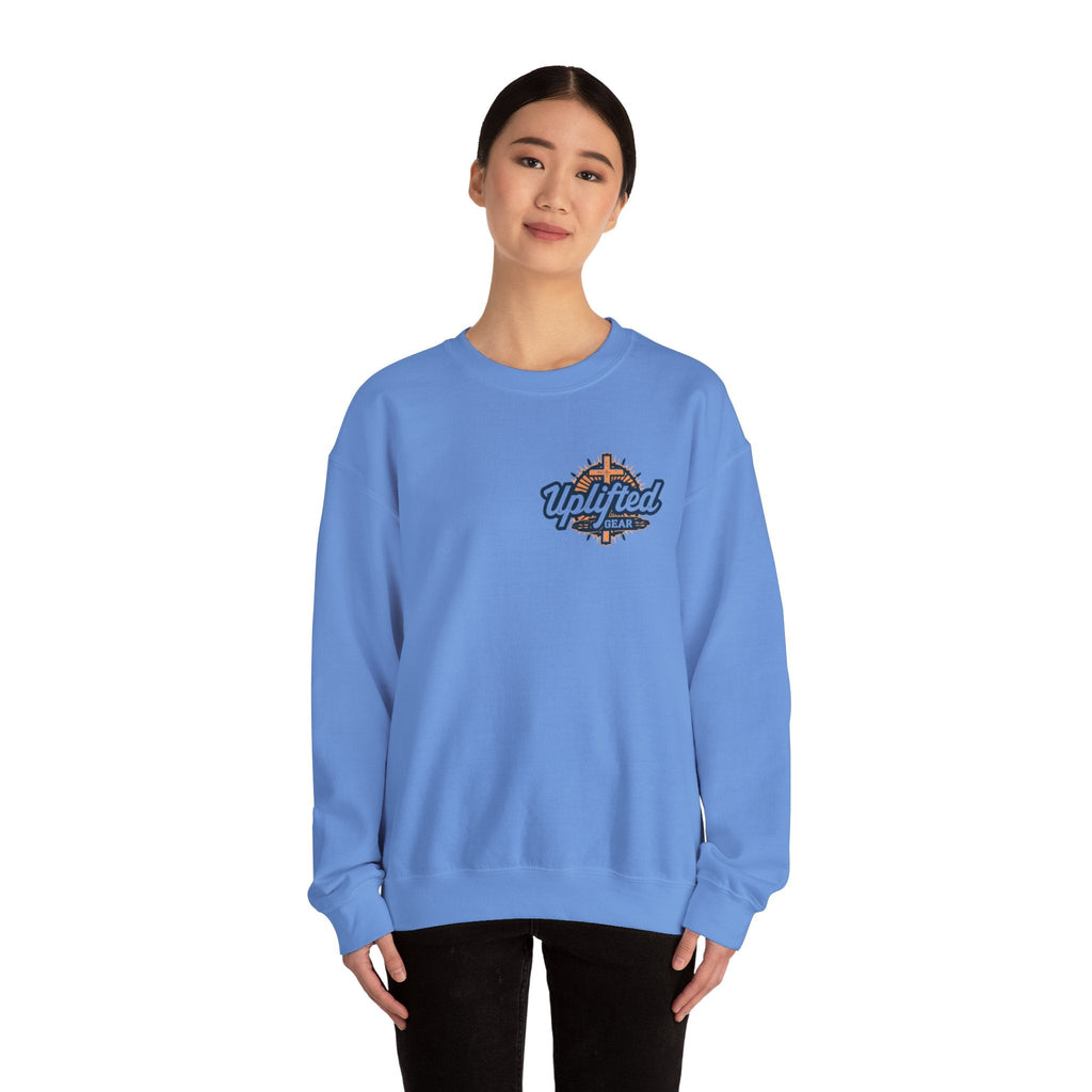 Strong and Courageous Sweatshirt – Joshua 1:9 Canine Pawprint Desert Christian Sweatshirt for Dog Lovers Printify