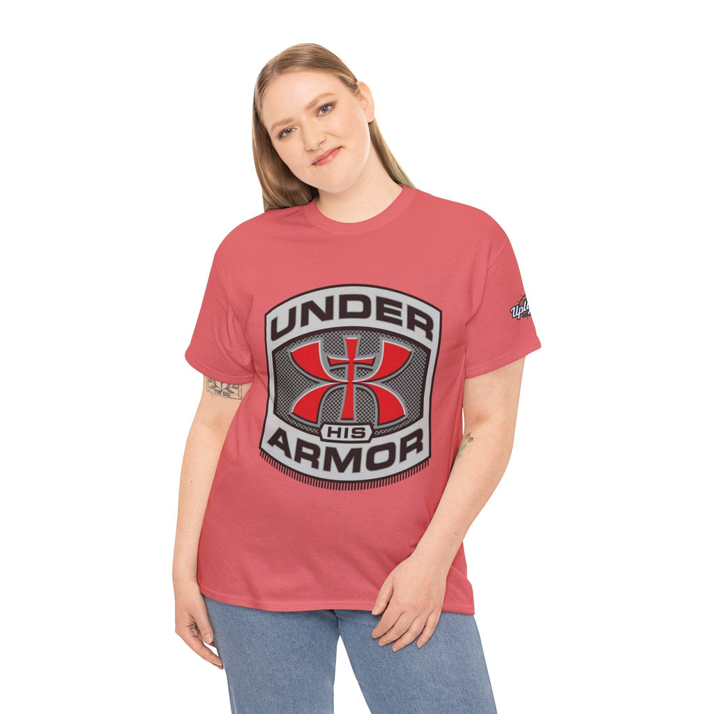 Under HIS Armor Christian T-Shirt — Faith-Inspired Under Armour Style Printify