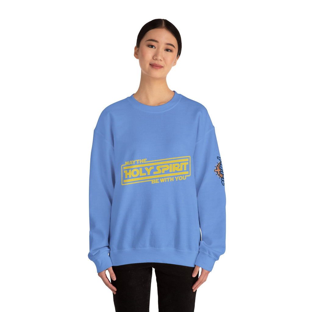 May the Holy Spirit Be With You Sweatshirt - Christian Star Wars Parody Sweatshirt Printify