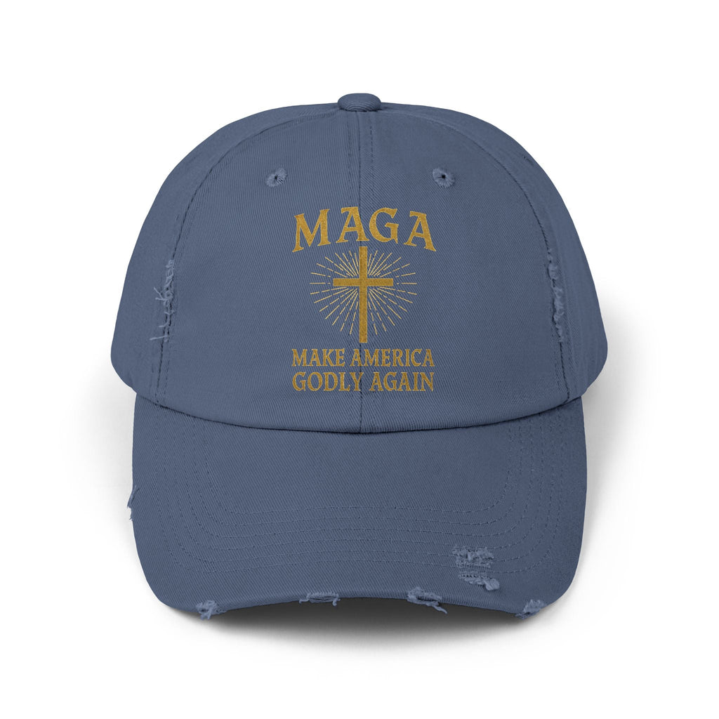 Make America Godly Again Hat – MAGA Christian Patriotic Embroidered Cap for Faith & Freedom Printify