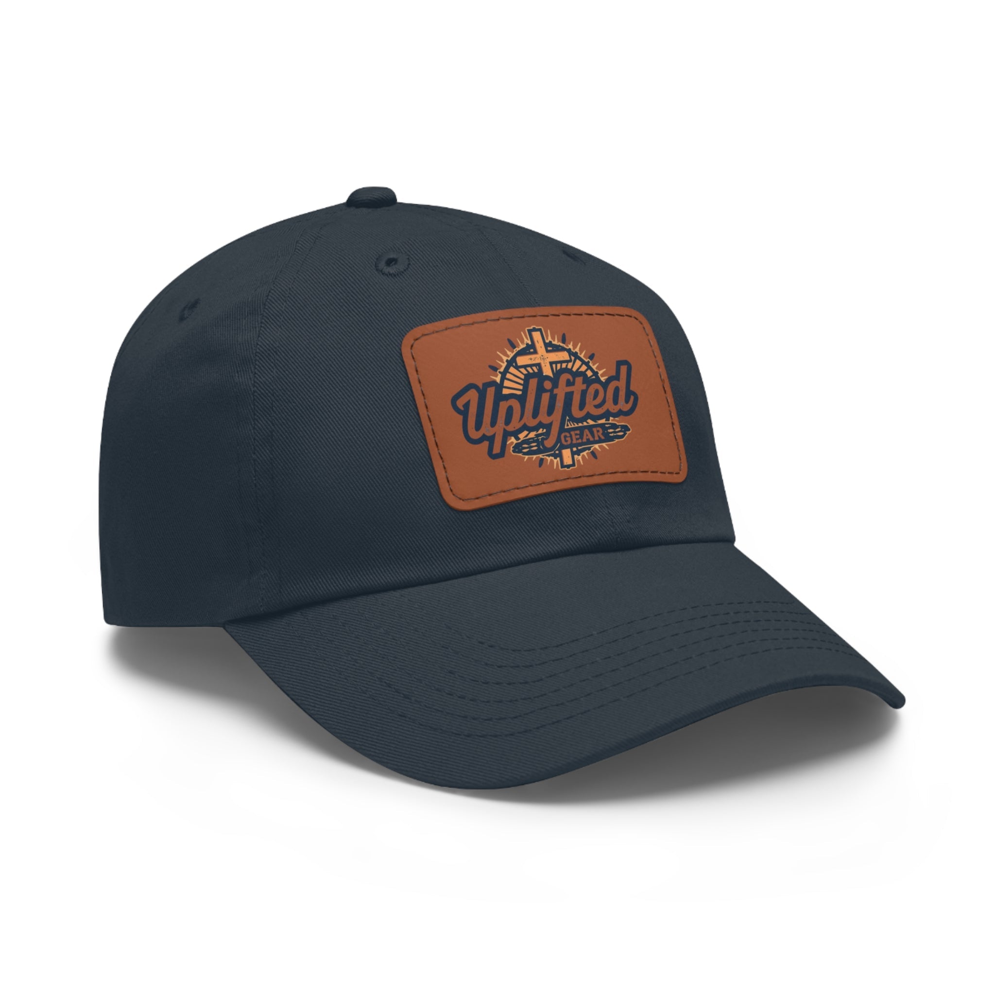 Uplifted Gear Dad Hat Christian Brand Rectangle Printify