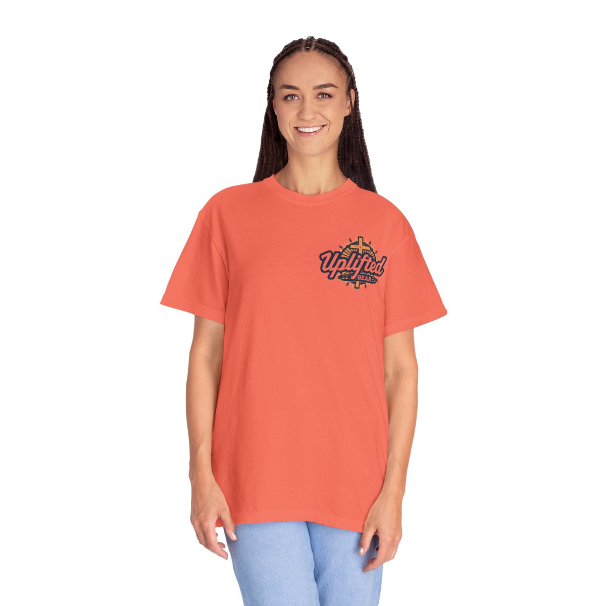 Religious Graphic Tee with Armor Of God Design - Unisex Garment-Dyed T-shirt Printify
