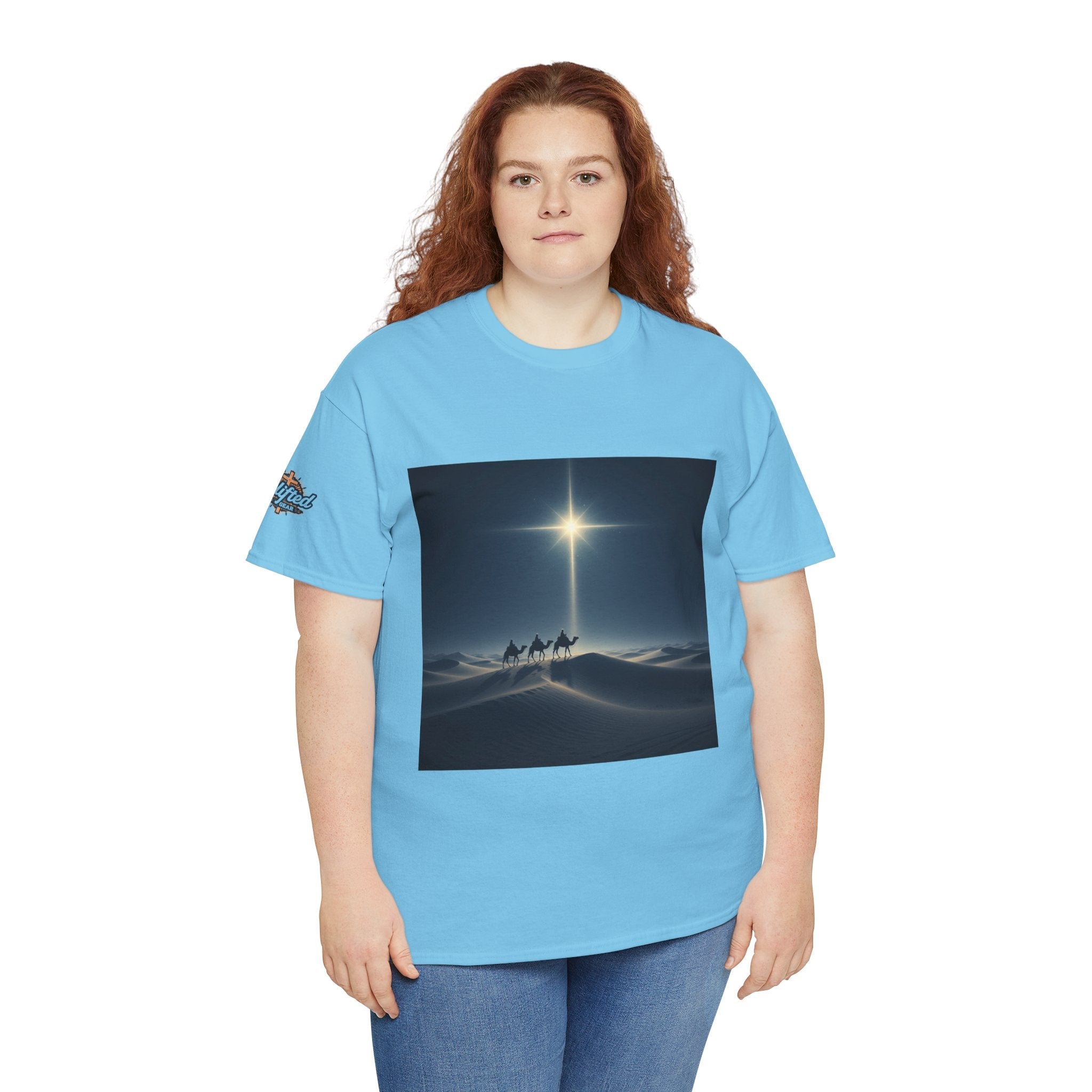 3 Wise Men T-shirt – Magi Camels Nativity Journey Christian Christmas T-shirt for Epiphany Faith & Holy Night Printify