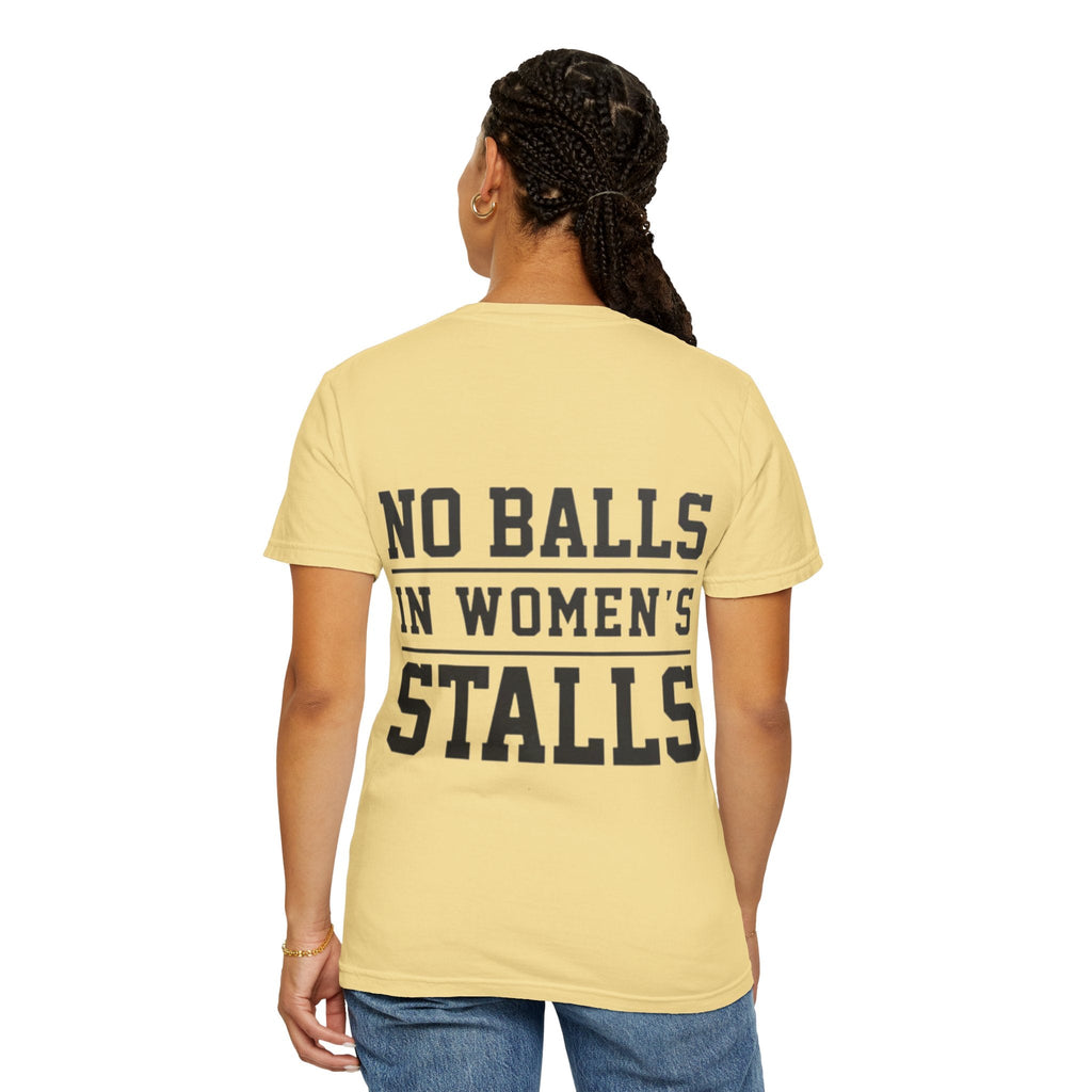 No Balls in Women’s Stalls Graphic Tee — Uplifted Sports Vibe T-Shirt Printify