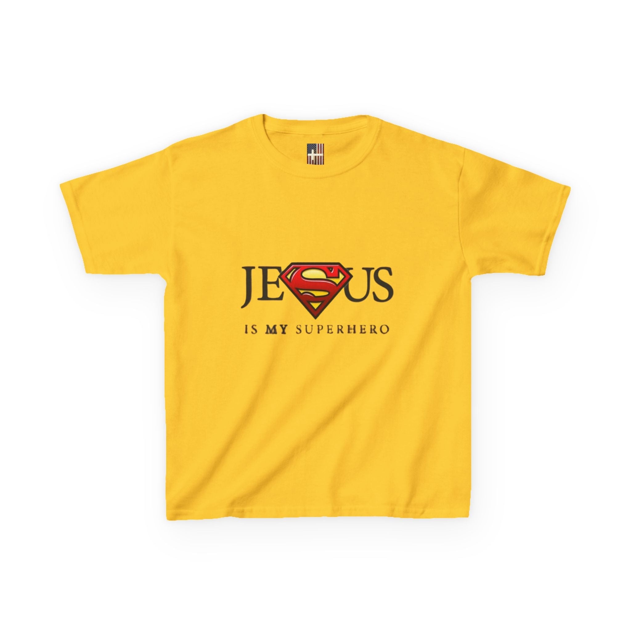 Jesus Is My Superhero T-Shirt — Faith-Based Superman-Inspired Tee Printify