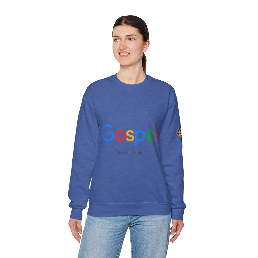Gospel Graphic Sweatshirt — "Gospel" Colorful Logo Christian Sweatshirt Printify