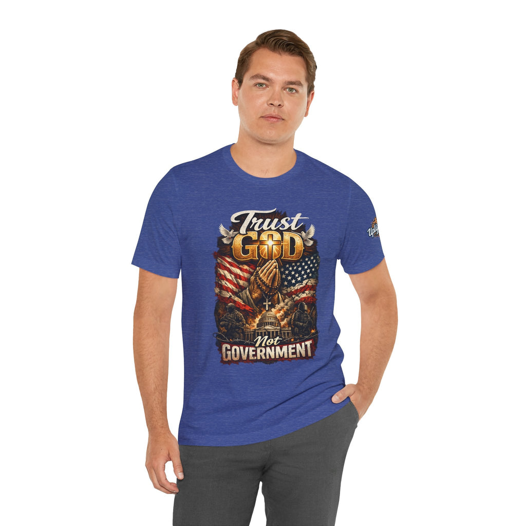 Trust God Not Government T-Shirt — Vintage Patriotic Christian Tee Printify