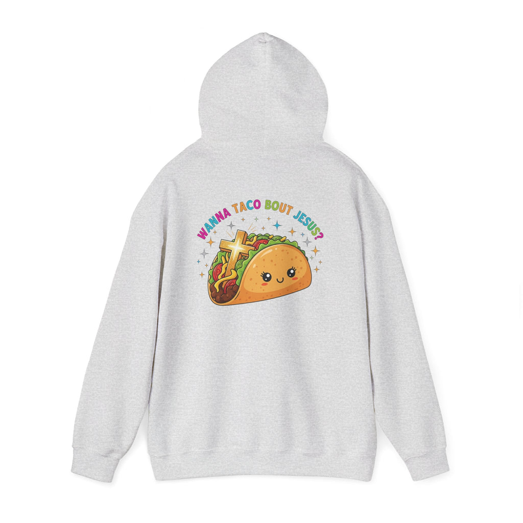 Wanna Taco 'Bout Hoodie – Cozy Christian Pun Hoodie for Faith & Fun Printify