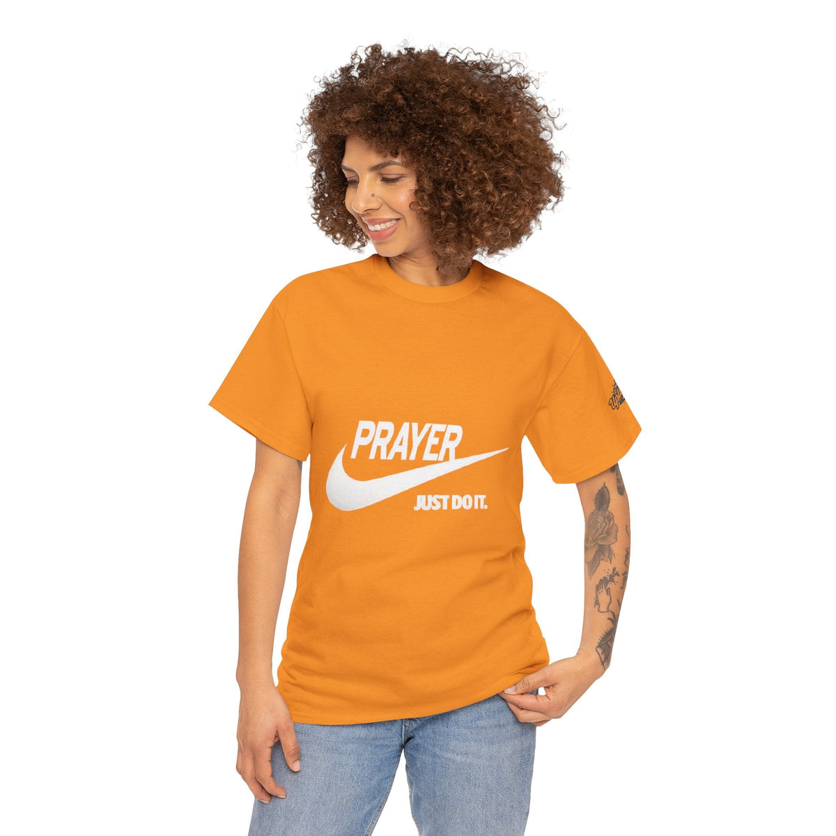 Prayer Just Do It T-shirt - Funny Christian Nike Parody T-shirt - Faith Gear Printify