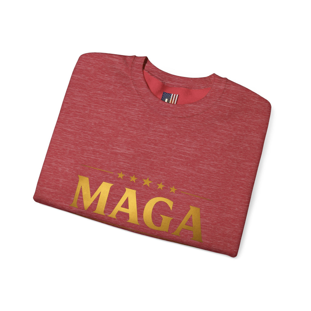 Sweatshirt — "MAGA Make America Godfearing Again" Gold Logo Crewneck Printify