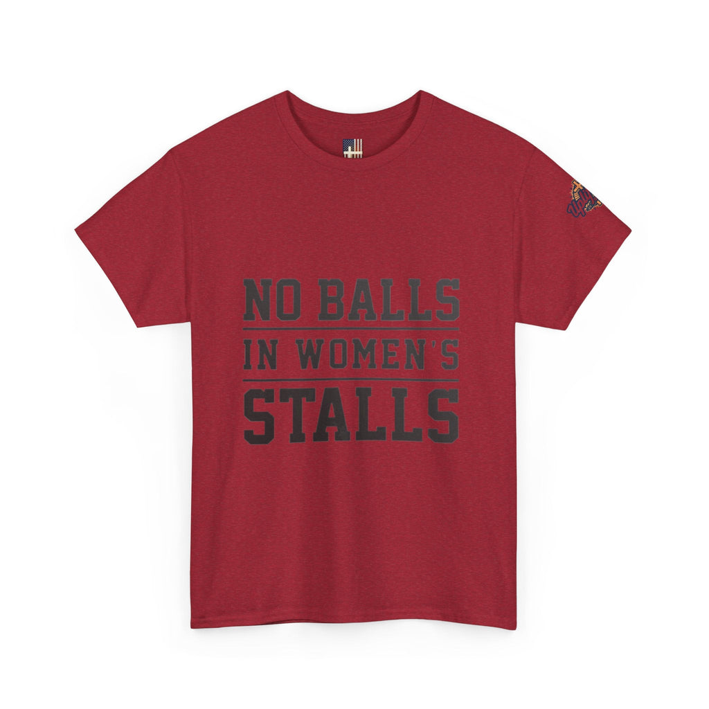 No Balls in Women's Stalls Retro Protest T-Shirt Printify