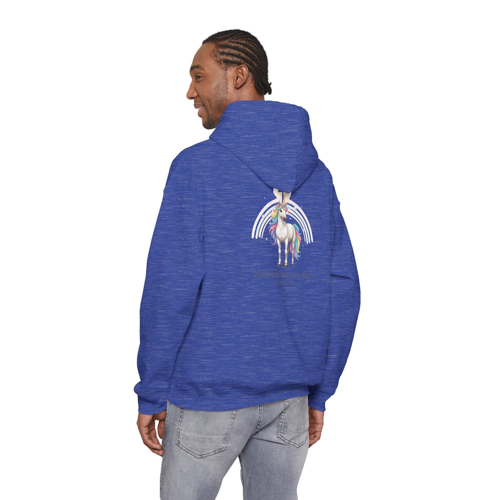Unique Unicorn Hoodie – Rainbow Cross Psalm 139:14 Christian Hoodie for Wonderfully Made Printify