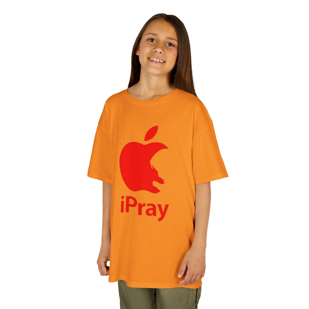 Kids Graphic Tee — Red iPray Logo Prayer Shirt for Children Printify