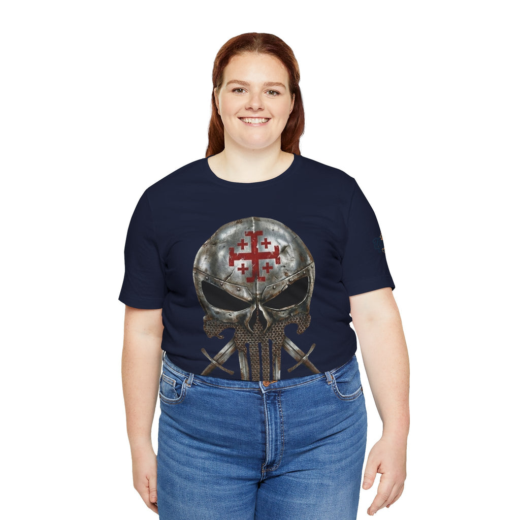 Crusader Knight Christian Skull T-shirt - Warrior Armor of God T-shirt Printify