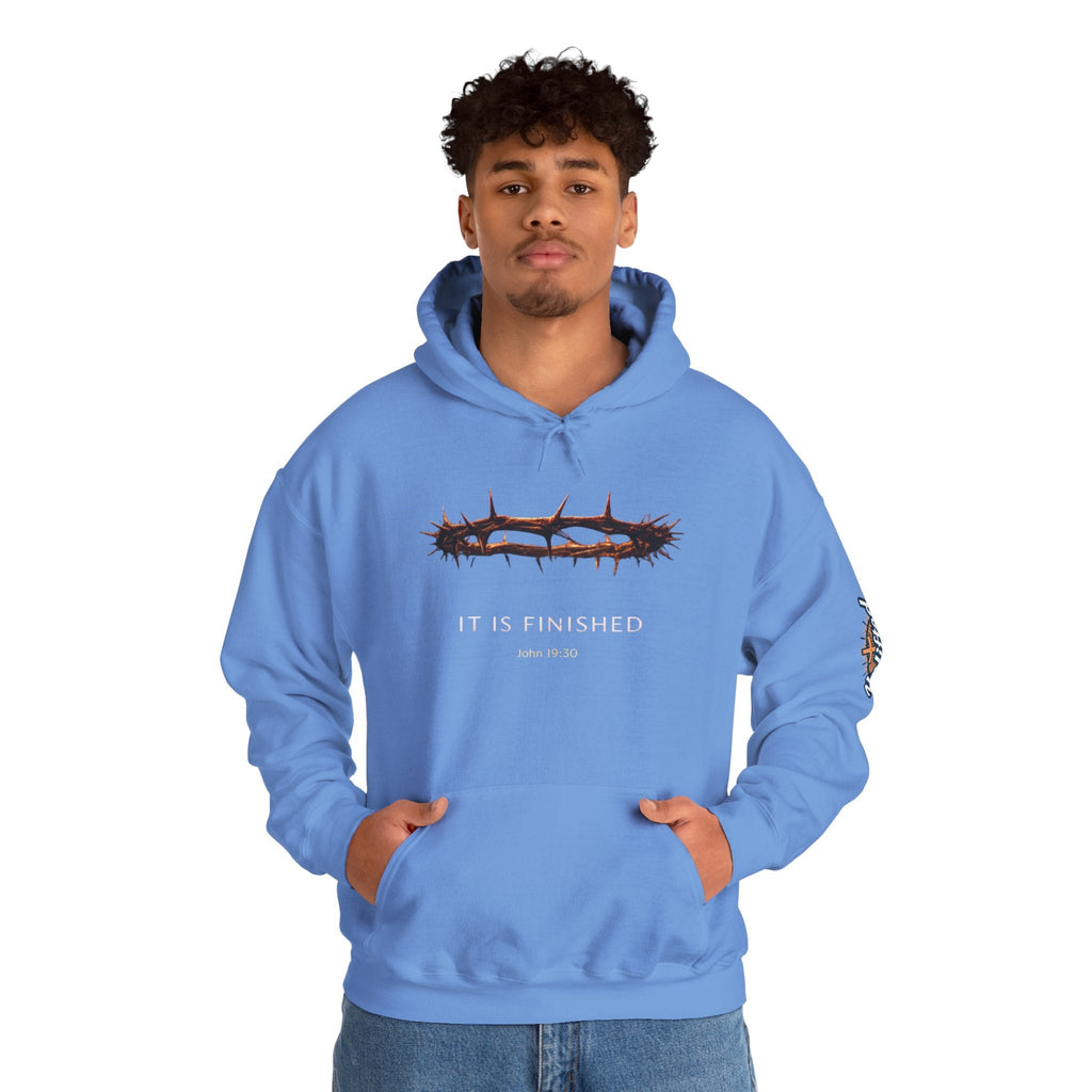 It Is Finished Crown of Thorns Hoodie — Christian John 19:30 Faith Hoodie Printify