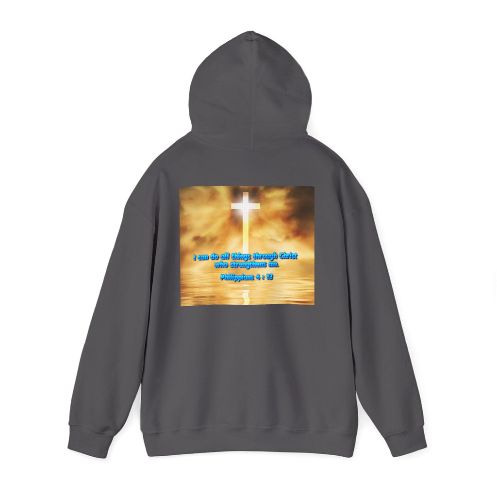 Bible Verse Unisex Heavy Blend™ Hooded Sweatshirt - Philippians 4 : 13 Printify