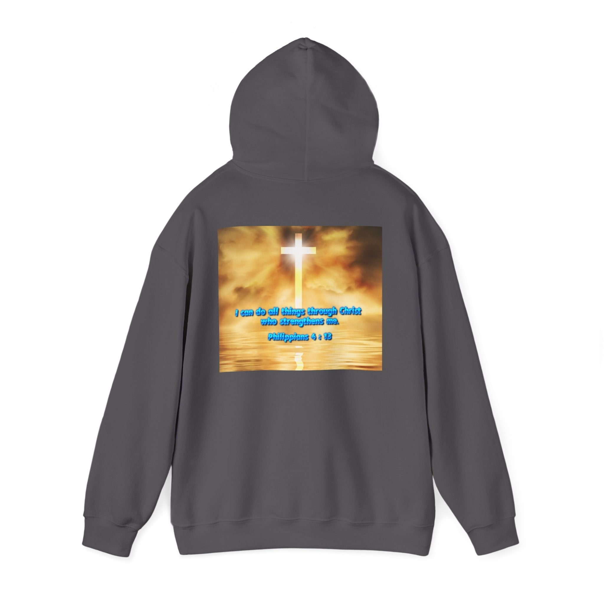 Bible Verse Unisex Heavy Blend™ Hooded Sweatshirt - Philippians 4 : 13 Printify