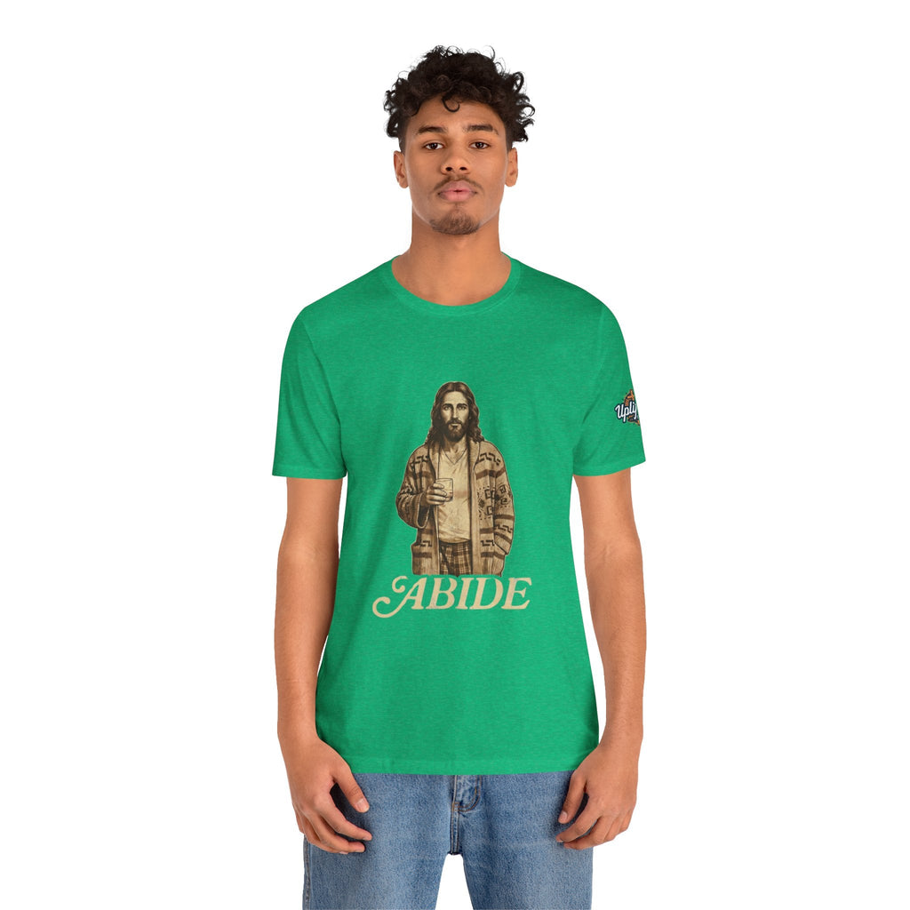 Abide Vintage Jesus Tee — "The Dude" Graphic Christian T-Shirt Printify