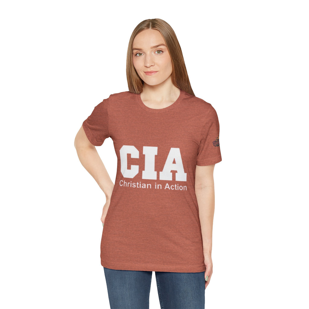 CIA Christian in Action T-shirt - Funny Faith Parody T-shirt - Mission Ready Apparel Printify
