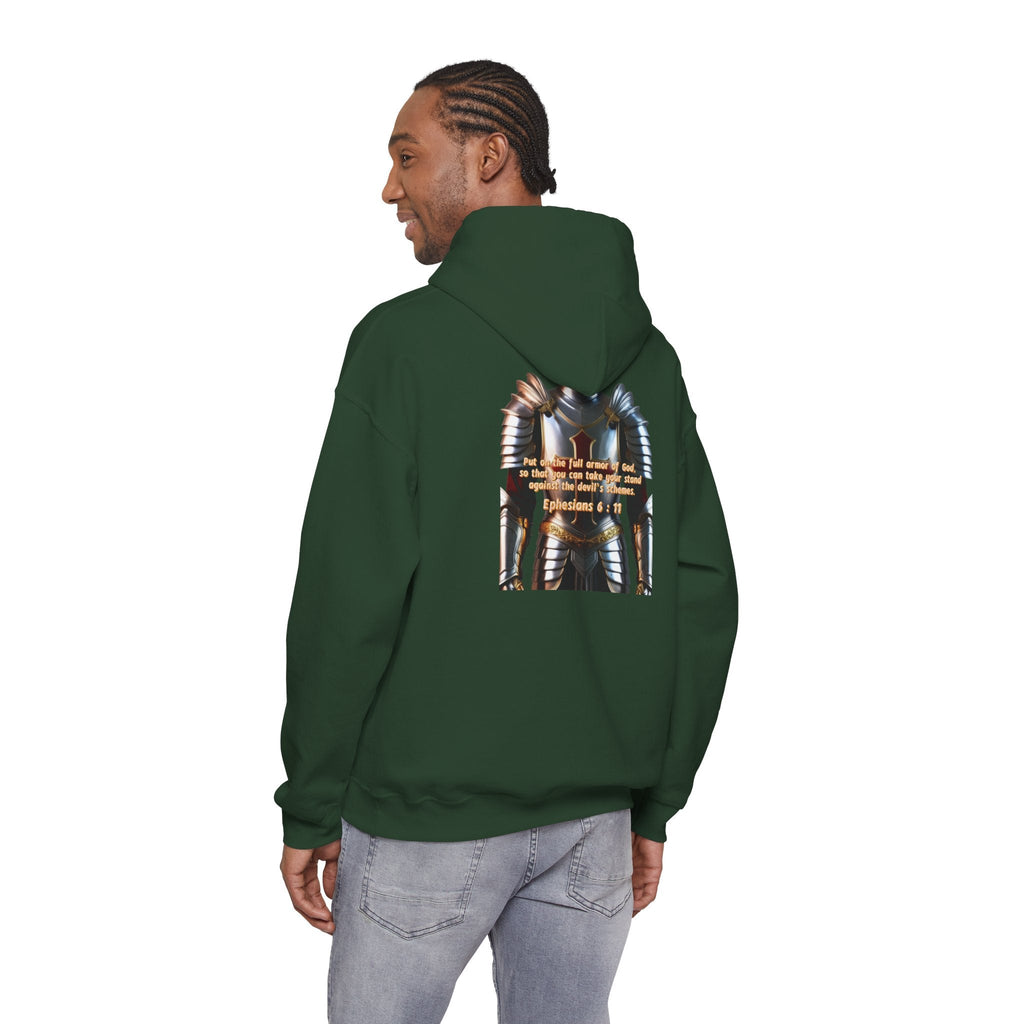Religious Graphic Armor Of God Design - Unisex Heavy Blend™ Hooded Sweatshirt Printify