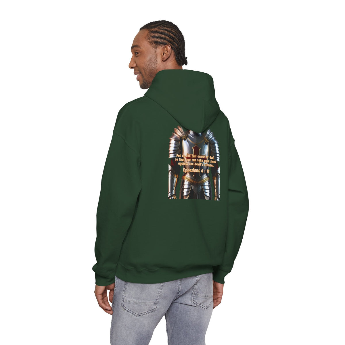 Religious Graphic Armor Of God Design - Unisex Heavy Blend™ Hooded Sweatshirt Printify