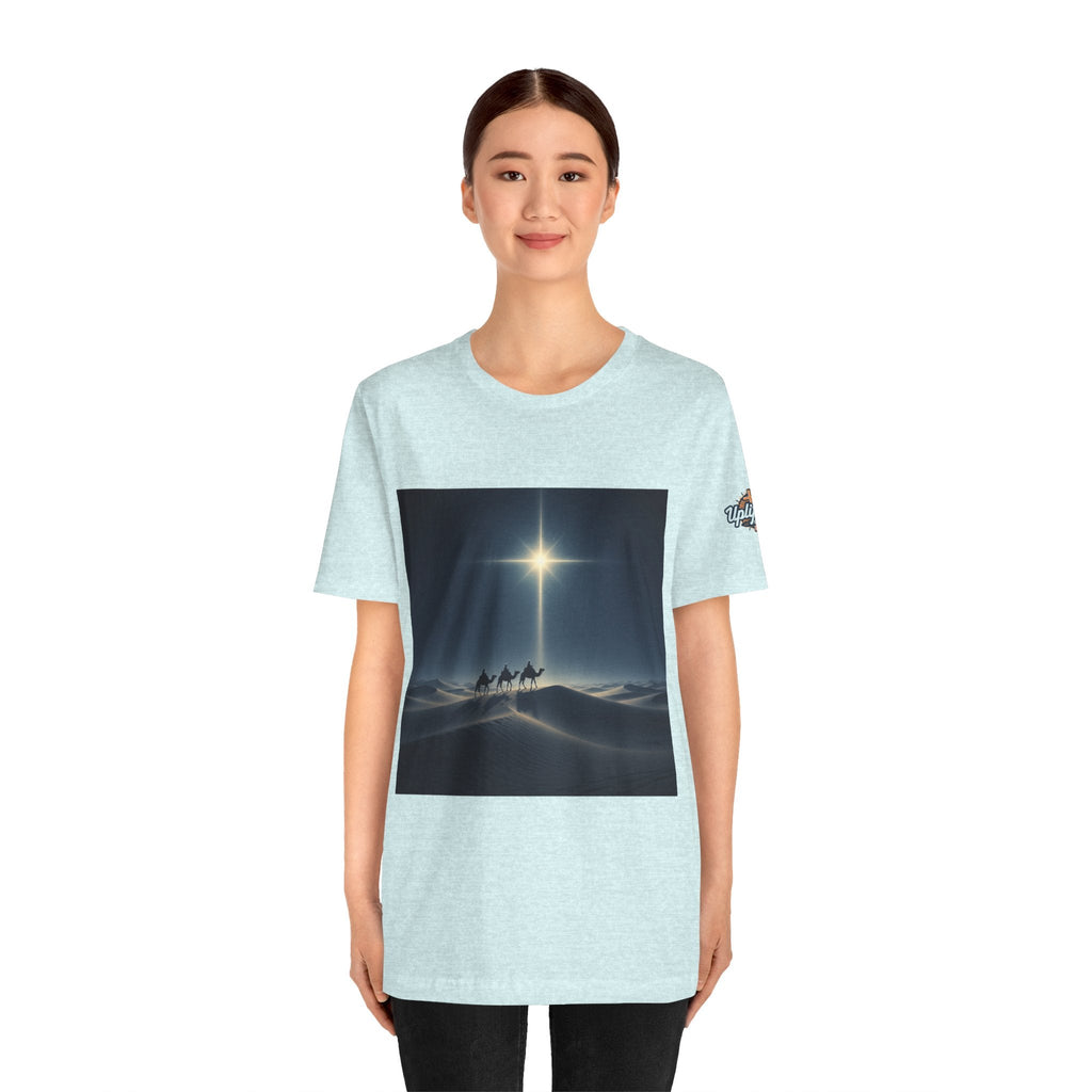 3 Wise Men T-shirt – Magi Camels Nativity Journey Christian Christmas T-shirt for Epiphany Faith & Holy Night Printify