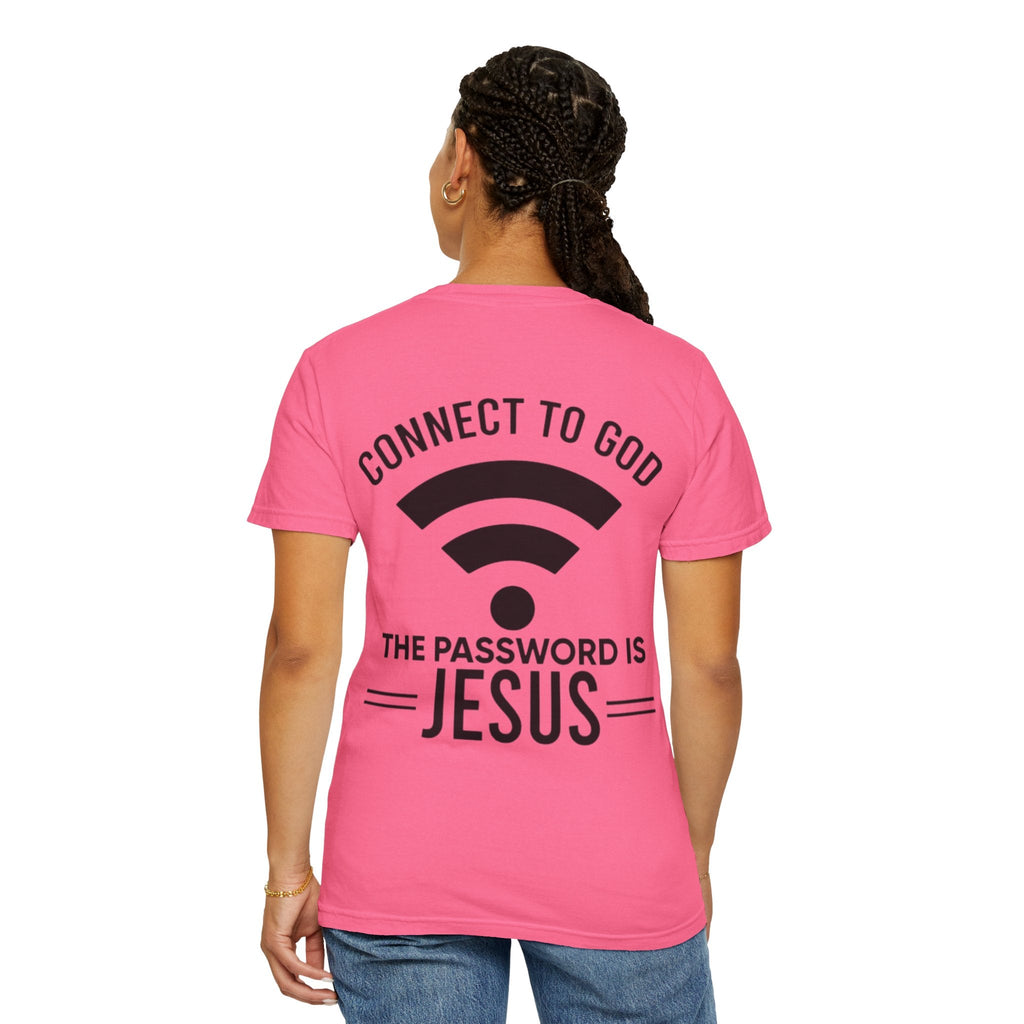 Connect to God T-shirt - WIFI Password is Jesus - Funny Christian Faith T-shirt Printify