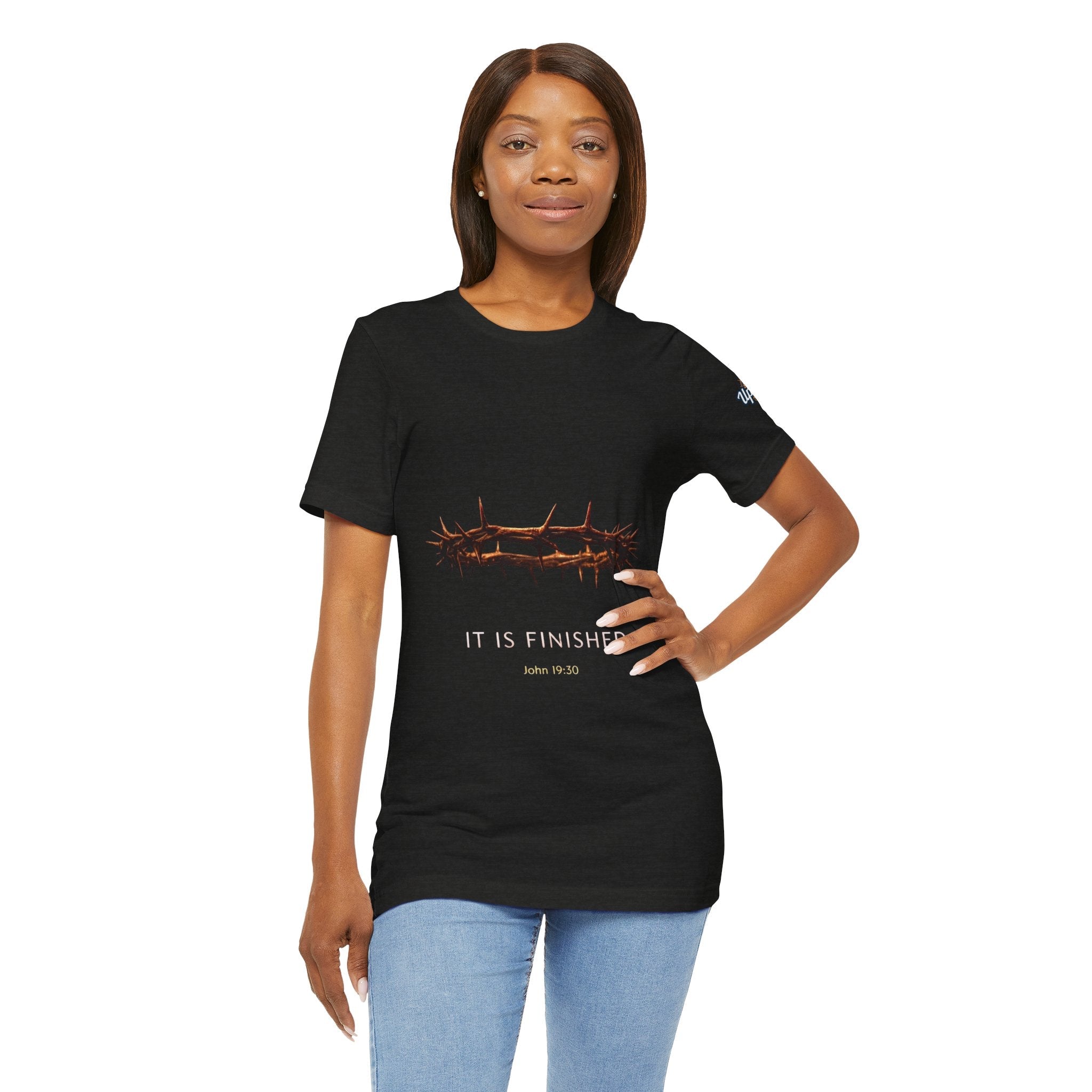 It Is Finished Crown of Thorns Tee — Christian John 19:30 Faith Shirt Printify