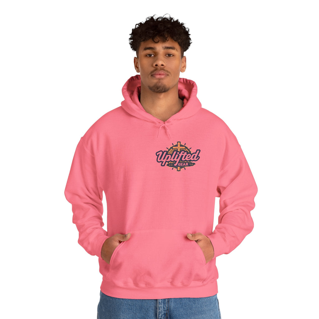 Walk by Faith, Not by Sight Hoodie – Moonlit Footprints Christian Hoodie for Cozy Nights Printify