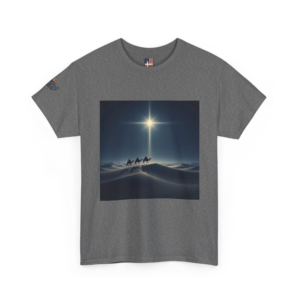 3 Wise Men T-shirt – Magi Camels Nativity Journey Christian Christmas T-shirt for Epiphany Faith & Holy Night Printify
