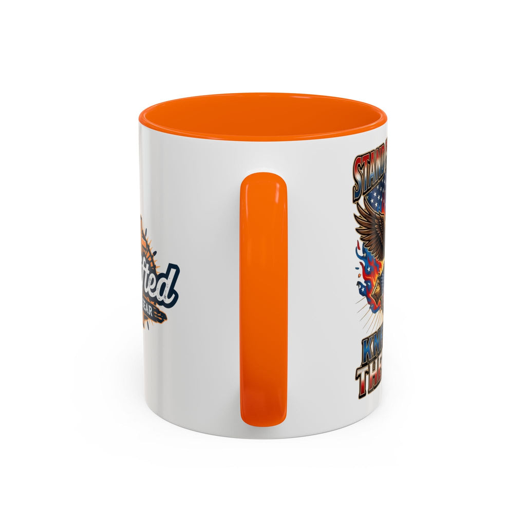 Patriotic Eagle Coffee Mug — "Stand for the Flag, Kneel for the Cross" (11/15oz) Printify