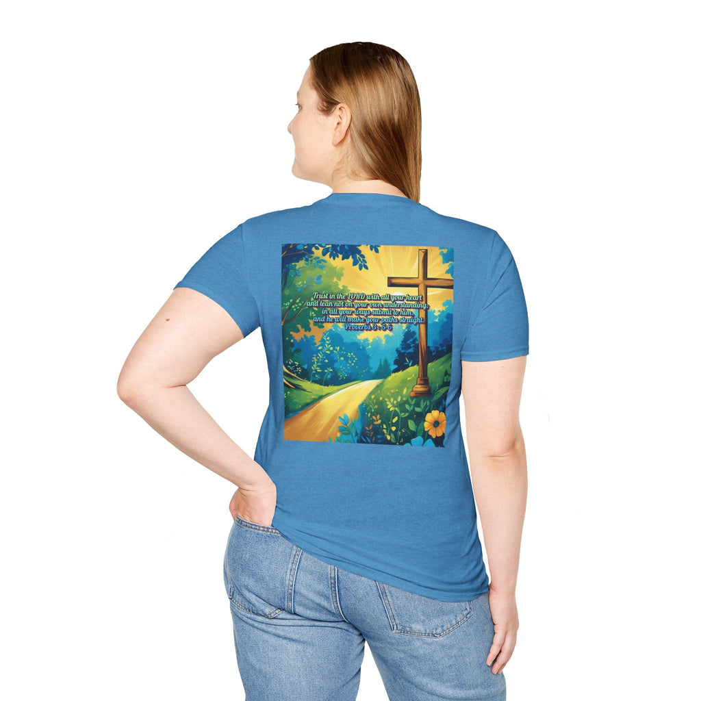 Trust in The Lord Proverbs 3:5-6 Biblical Design Unisex Softstyle T-Shirt Printify