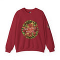 🎄 Deck the Halls with Faith – Christian Christmas Sweatshirt | Cross Ornament Design & Festive Garland | Bold Holiday Faith Tee by Uplifted Gear Printify