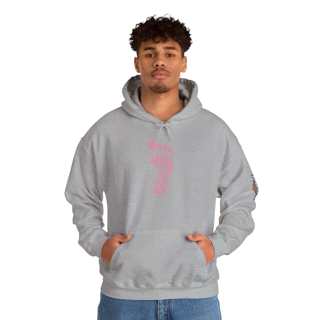 Walk By Faith Footprint Hoodie Printify