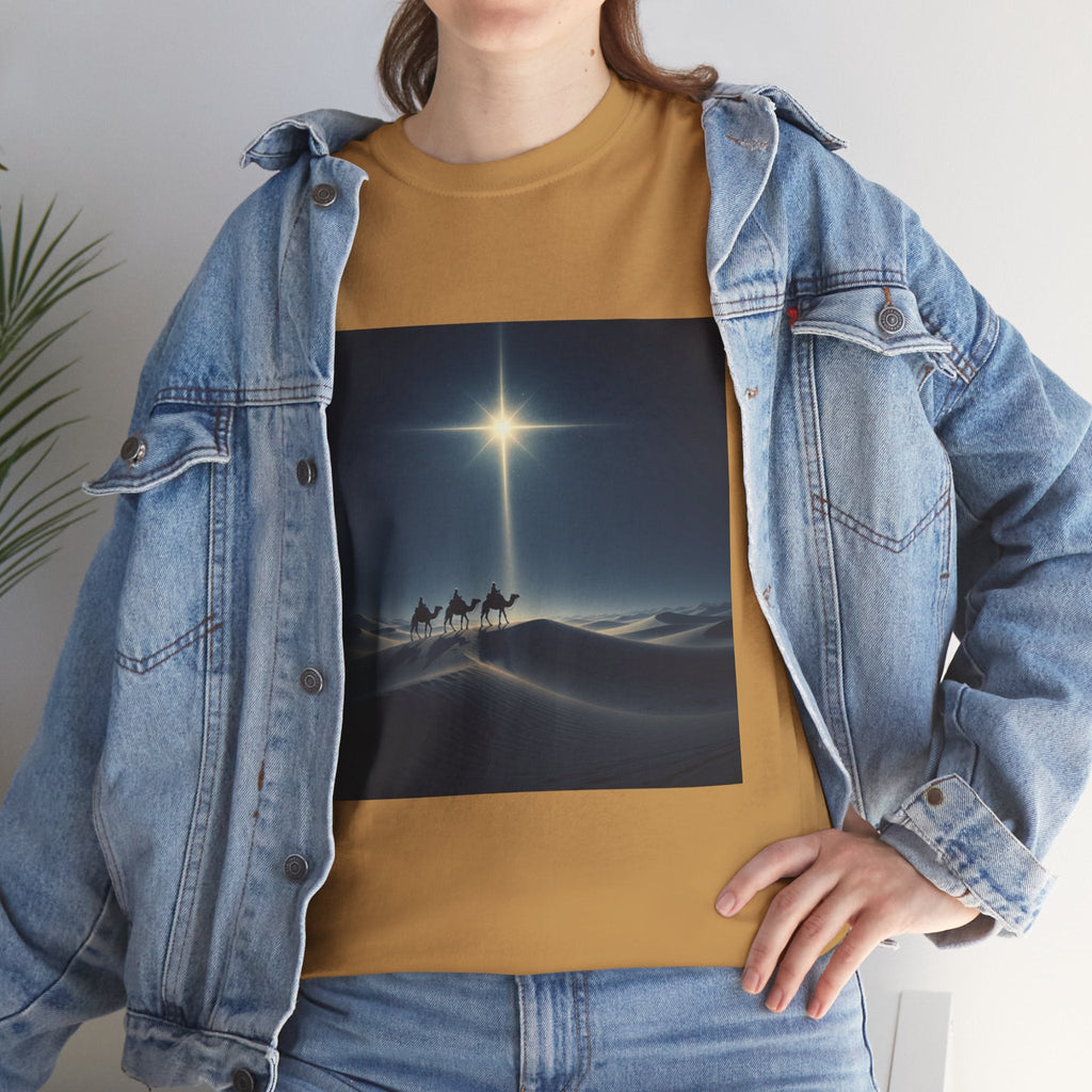 3 Wise Men T-shirt – Magi Camels Nativity Journey Christian Christmas T-shirt for Epiphany Faith & Holy Night Printify
