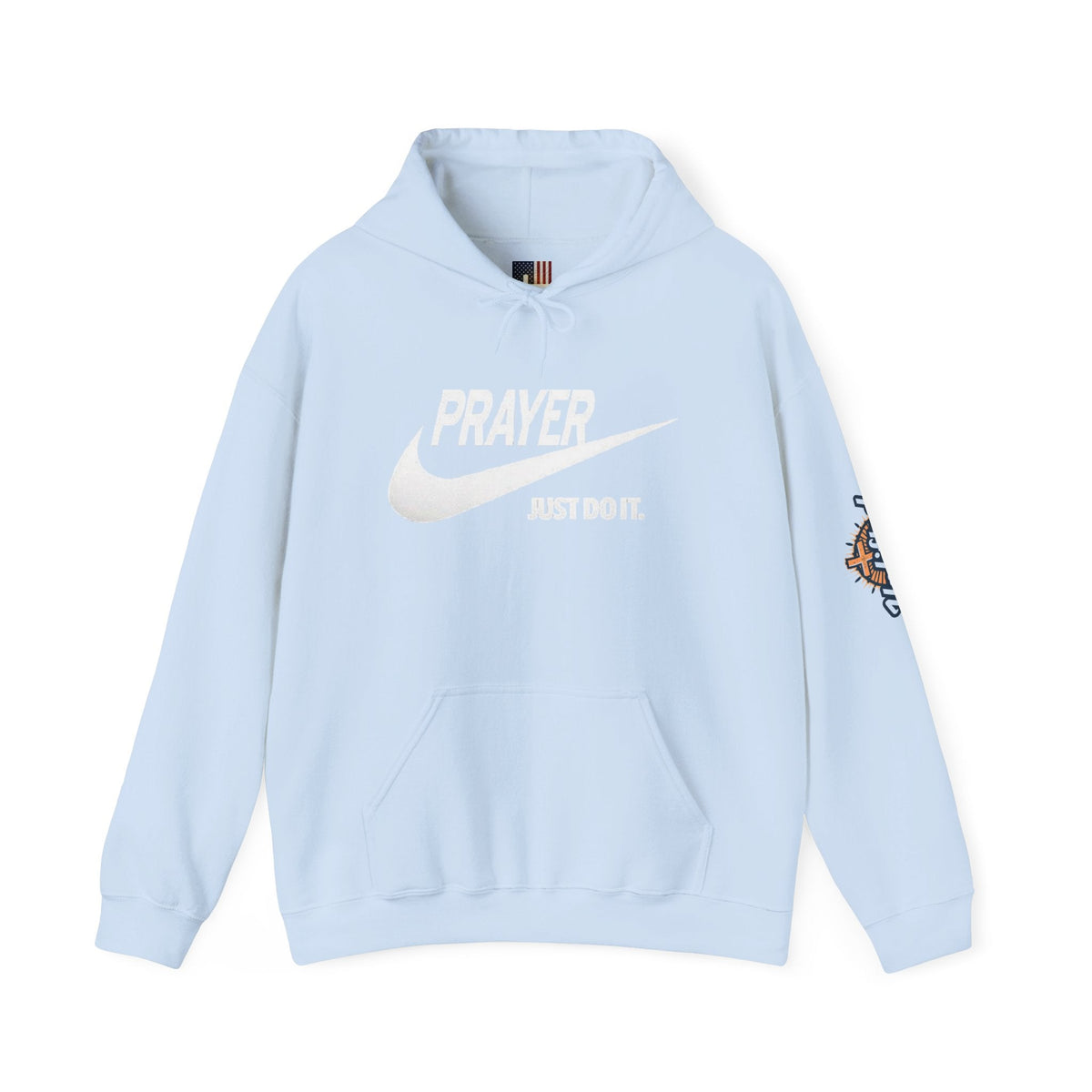 Prayer Just Do It Hoodie - Funny Christian Nike Parody Hoodie - Faith Gear Printify