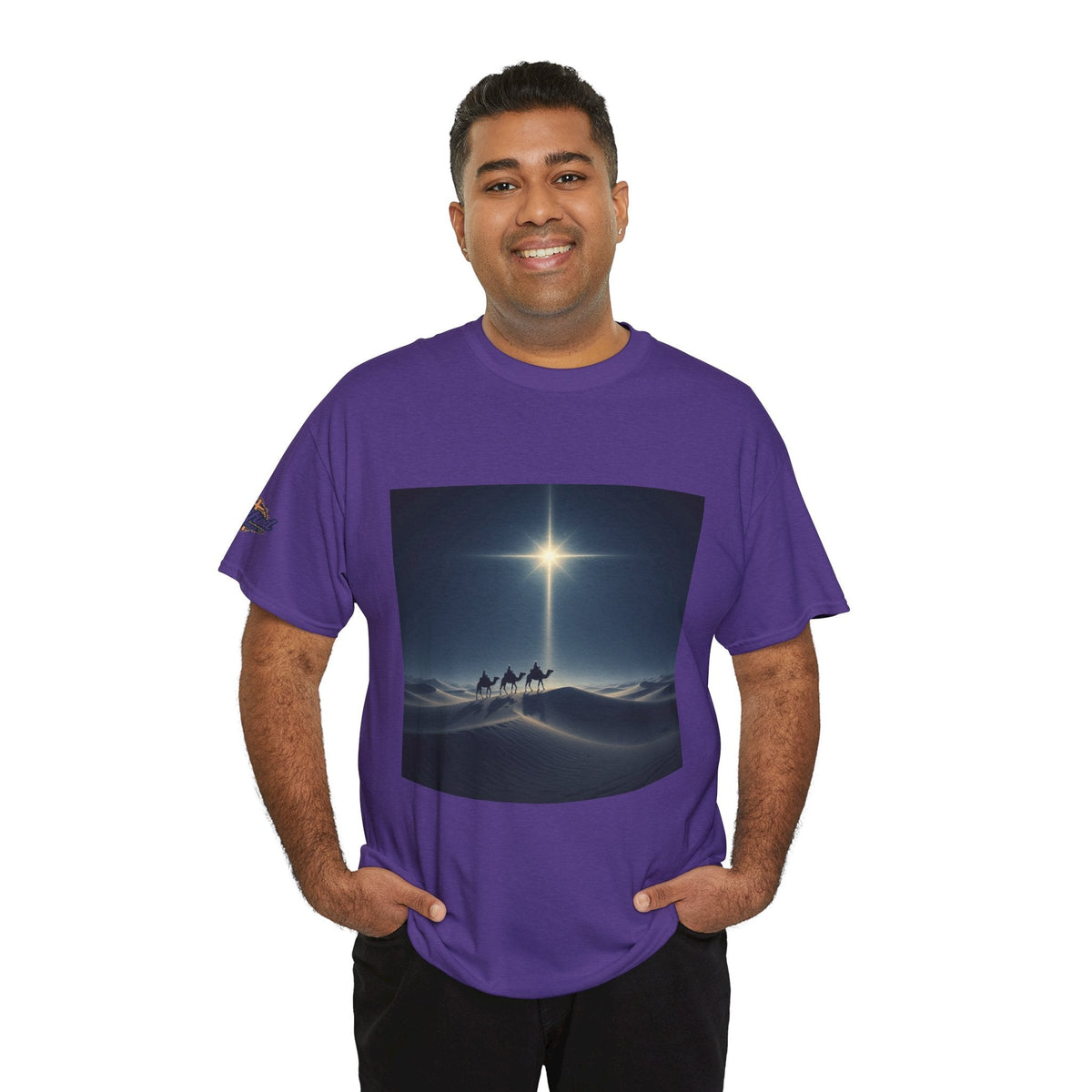 3 Wise Men T-shirt – Magi Camels Nativity Journey Christian Christmas T-shirt for Epiphany Faith & Holy Night Printify