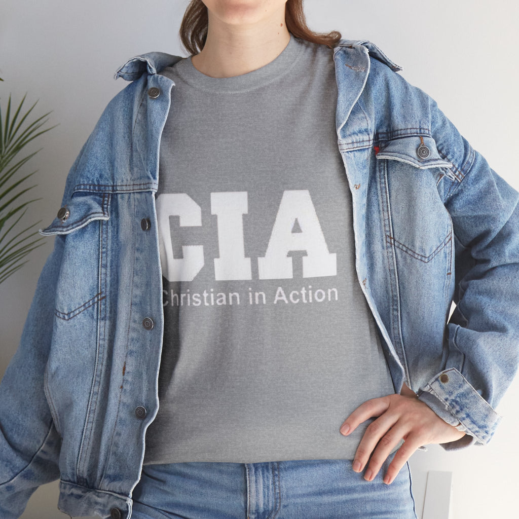 CIA Christian in Action T-shirt - Funny Faith Parody T-shirt - Mission Ready Apparel Printify